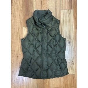 Eddie Bauer Olive Green Quilted Vest